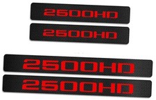 4Pcs Car Door Sill Protector Door Sill Scuff Plate Stickers 2500HD Red