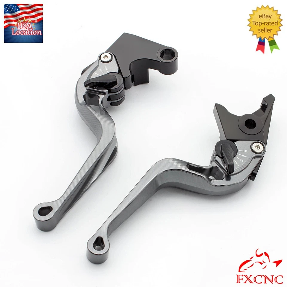 Palancas de embrague de freno CNC 3D cortas titanio para Kawasaki Ninja 500 Z500 2024-2025 Foto 2 de 4
