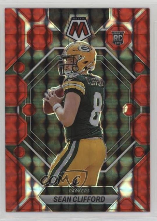 2023 Panini Mosaic Rookies Red Mosaic Prizm Sean Clifford #361 Rookie RC fm0