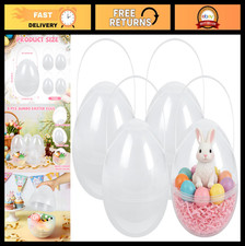 10" Jumbo Fillable Easter Eggs - 4 Pack Translucent Plastic Giant Eggs for Treat