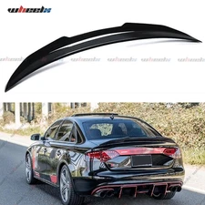 GLOSS BLACK PSM STYLE DUCKBILL TRUNK SPOILER WING FOR 2008-12 AUDI A4 B8 SEDAN