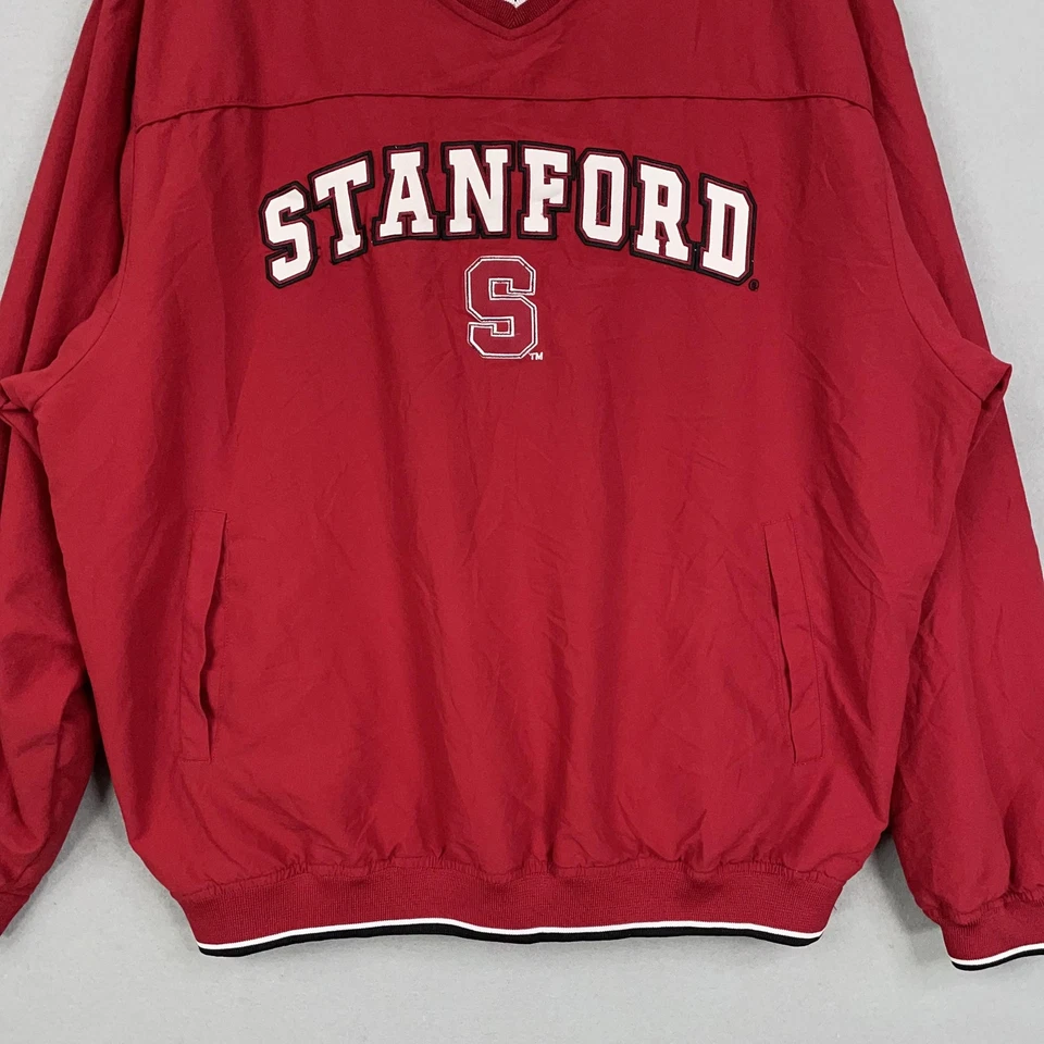 Куртка мужская Stanford Cardinal большой красный футбольный пуловер ветровка NCAA - Изображение 3 из 4