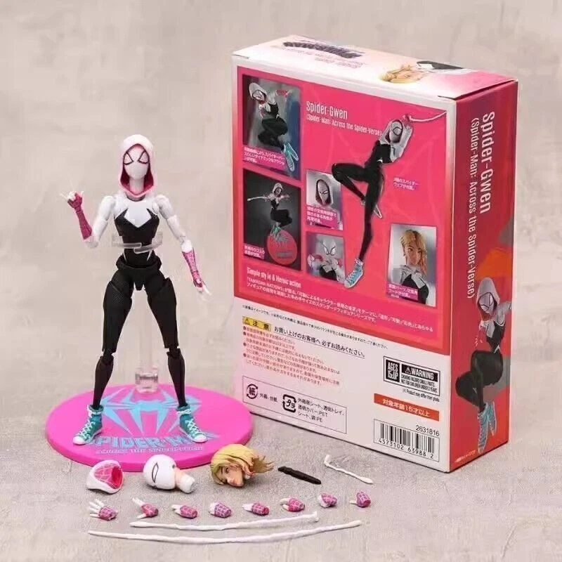 Figura de acción SHF Marvel Spider-Man Across The Spider-Verse Spider Gwen Stacy KO Foto 2 de 4