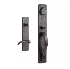 Signature Hardware Bullock Entrance Door Set Lever Handle 2-3/8" Backset Bronze