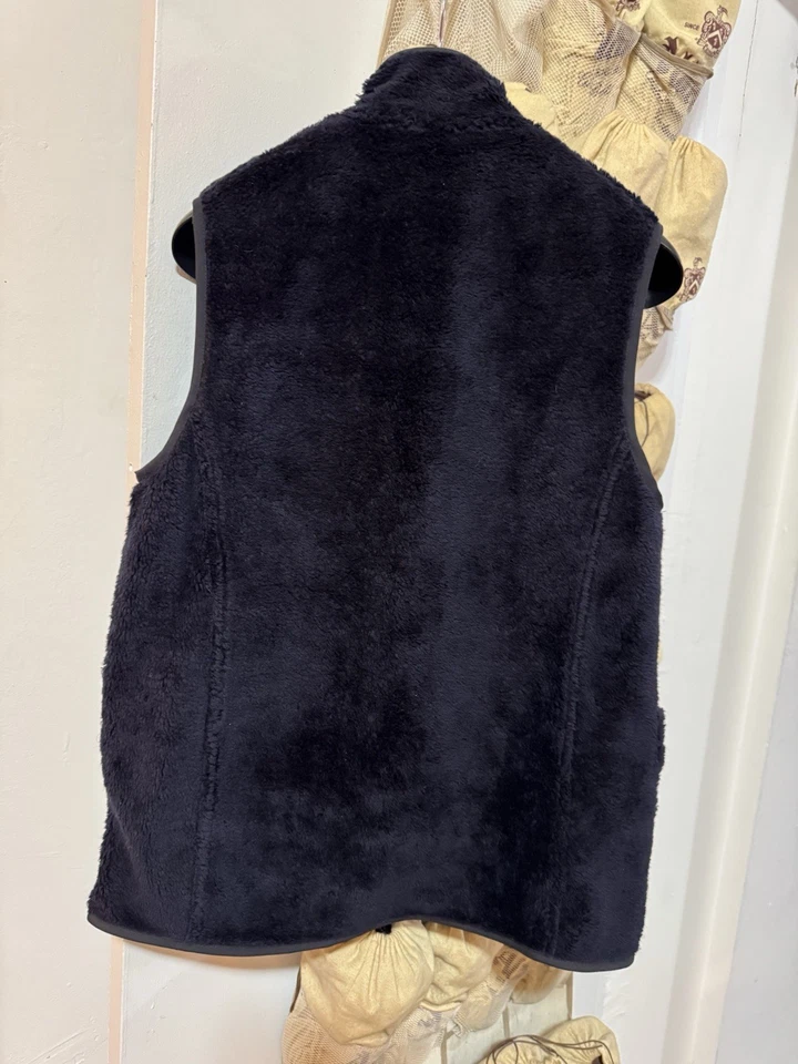 VISVIM Navy Textured Wool Buttoned Reversible Boa Vest Size 3 - Image 3 of 4