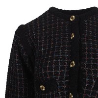 Sandro Paris Damen Kleid Schwarz Tweed Optik Kurz Gr. 36 S ÜBergang FrüHling Neu