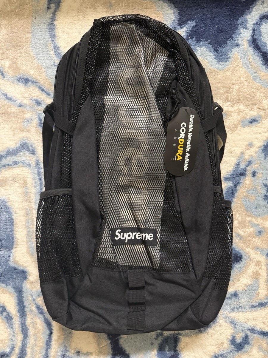 Supreme x Cordura Black Mesh Backpack SS20 Limited Edition New