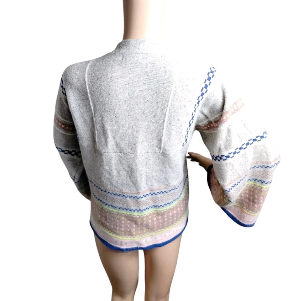 Cárdigan Suéter Sundance Para Mujer XS Cachemira Navia Kimono Suroeste Geométrico Foto 4 de 4