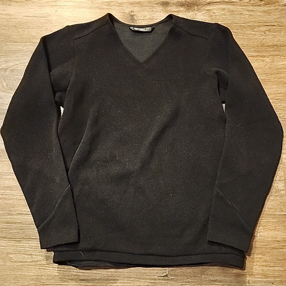 ARC'TERYX Arcteryx Donavan maglione scollo a V uomo medio grigio scuro misto lana manica lunga