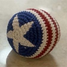 World Footbag: Red White Blue  Star Pattern Hacky Sack