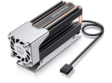Ultra-Quiet M.2 2280 SSD Heatsink with Efficient Fan  Dual Copper Cooling Pipes