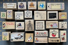 TEACHER SCHOOL KIDS SPORTS RUBBER STAMPS ANM PSX Stampede Hero Arts etc YOU PICK