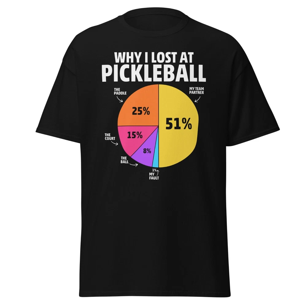 Pickleball Funny Men's Women's Shirt Why I Lose at Pickleball Pickleballers Gift