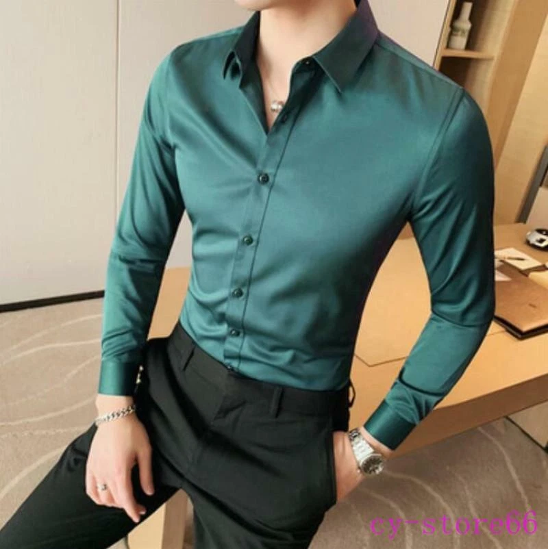Korean men's top dress shirts