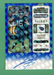 2022 PANINI CONTENDERS TREYLON BURKS AUTO SHOWCASE TICKET ROOKIE RC TITANS
