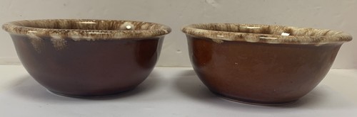 Ciotole da dessert frutta bacche a goccia marrone ceramica scafo USA prova forno 5,5" vintage 2 - Foto 4 di 10