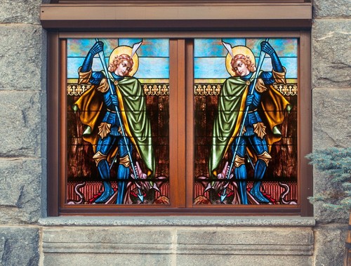 3D Knight Cloak D550 Window Film Print Sticker Cling Stained Glass UV Block Amy - Picture 2 of 11