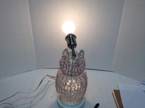 Pottery Barn Kids Hayley Crystal Glowing Owl Table Nursey Bedside