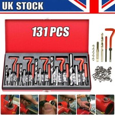 131Pcs HSS Thread Repair Kit Drill Helicoil Metric Set Heli Coil Tap Insert Case