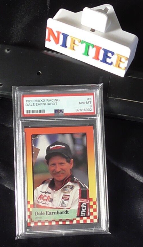 1989 MAXX RACING #3 DALE EARNHARDT ROOKIE RC CARD PSA 8 #1