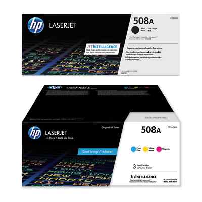 HP Genuine 508A Toners Brand NEW Set of 4 CF360A CF361A CF362A CF363A ...