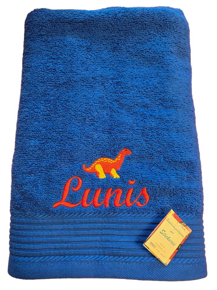 Classic Duschtuch Badetuch 70x140 mit Namen & Motiv bestickt 100% Baumwolle *NEU - Bild 3 von 4