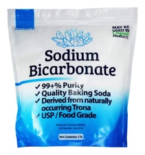 5 Lb Organic Sodium Bicarbonate Baking Soda Fine Powder, Ormi Listed