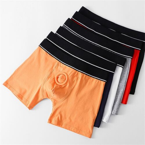 Herren Unterhose Open Pouch Loch Boxershorts Cockring Baumwolle Unterwäsche Boxershorts - Bild 8 von 45