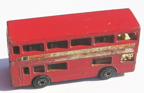 Lesney Matchbox THE LONDONER Bus No Decals Double Decker 1972 Superfast Red 17 - Picture 2 of 3