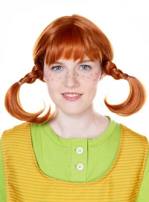 MASKWORLD Pippi Langstrumpf Perücke - Faschingskostüm Zubehör - Offizielle, äußerst