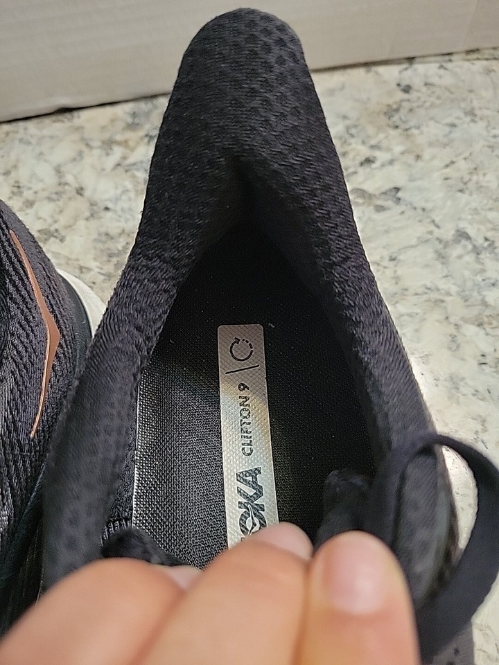 Hoka Clifton 9 Running Shoes Womens Size 11B Black Gold eBay