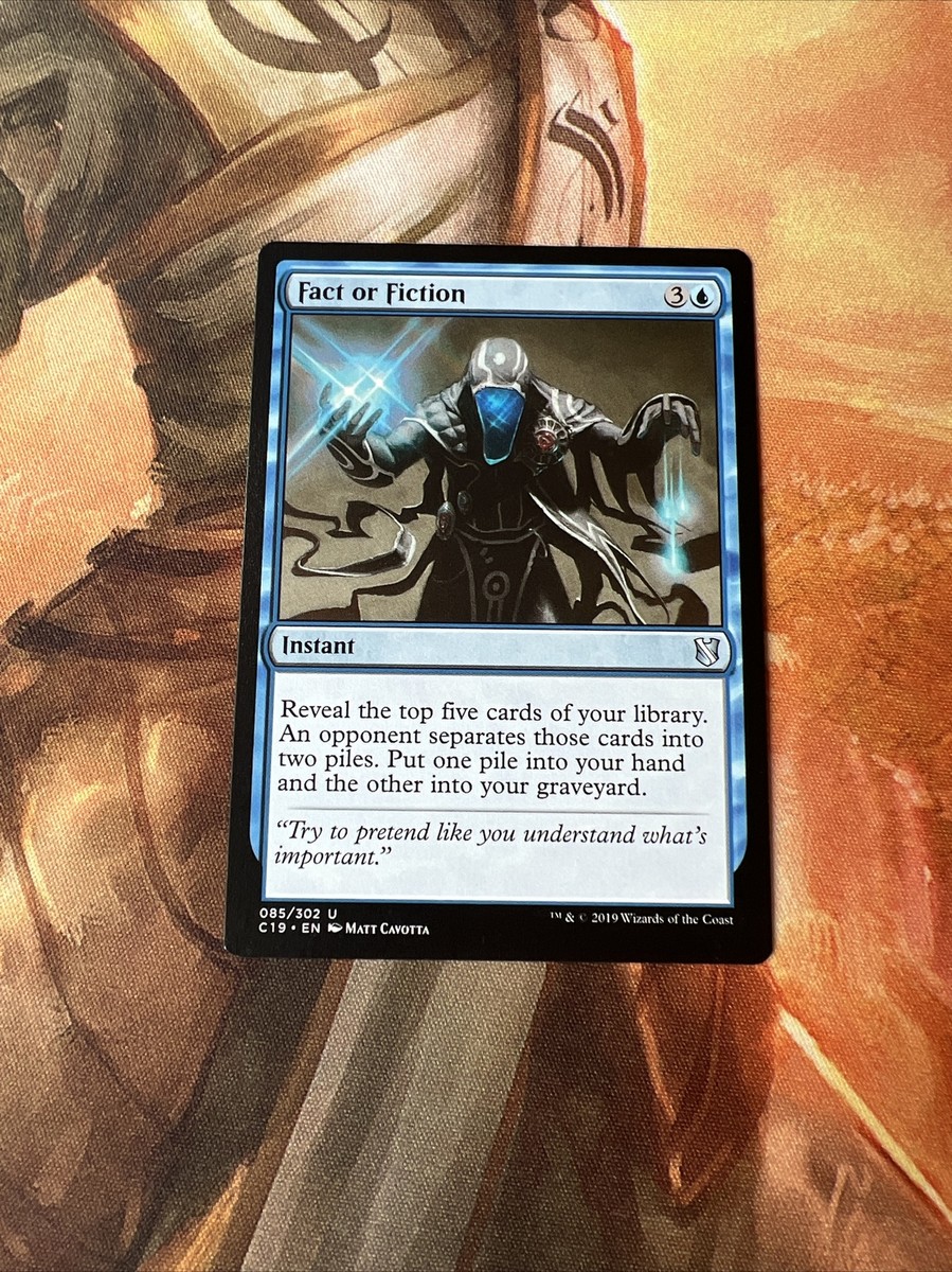 MTG Fact or Fiction Commander 2019 085/302 Regular NM Uncommon Blue Card Draw | eBay MTG Fact or Fiction Commander 2019 085/302 Regular NM Uncommon Blue Card Draw | eBay