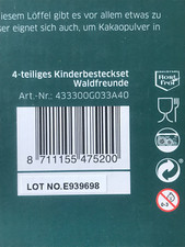 Kuppels Kinderbesteck-Set, 4-teilig, Edelstahl, Waldfreunde, neu OVP – Bild 3