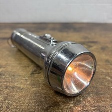 Vintage Working Rayovac Sportsman premium grade 2 D-cell SS metal flashlight