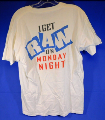 WWF I GET RAW ON MONDAY NIGHT VINTAGE T-SHIRT NO TAG 1995 WWE | eBay