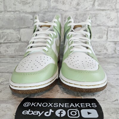 Nike Dunk High SE Mens 9.5 Inspected By Swoosh DQ7680-300 Honeydew White Nike Dunk High SE Inspected By Swoosh DQ7680-300 Honeydew  main image 3