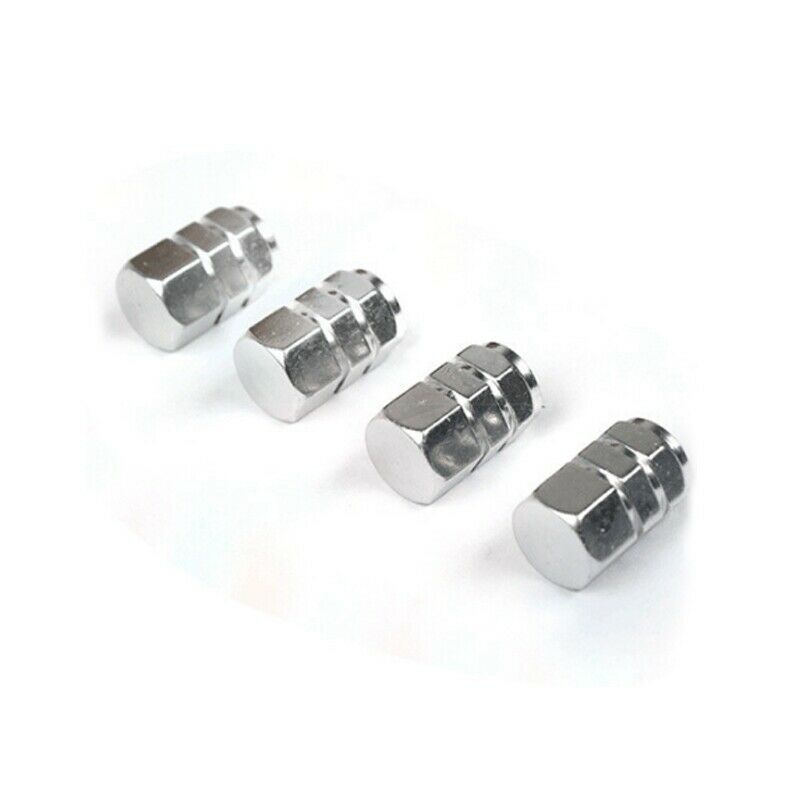 BHKASDI] 4 Pcs Silver Car Truck Bike Aluminum Wheel Rims Stem Air Valve Caps Tyre Cover | Singapore