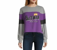 Batman Juniors Purple/Grey Long Sleeve Sweatshirt Size: S 