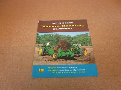 John Deere Manure Handling Equipment Loader sales brochure A1186-58-9 1958 1959