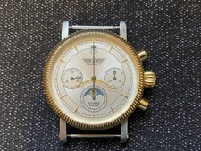 POLJOT LUNAR Mondphasen CHRONOGRAPH Vergoldet 25 Jewels Cal 31679 LIMITIERT