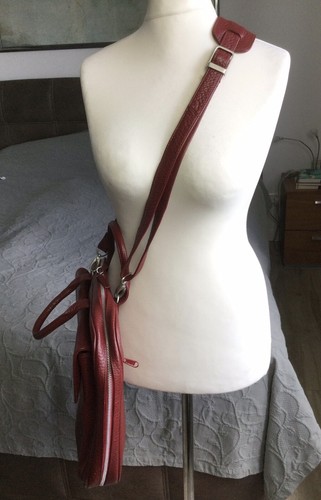 VOI - Tasche dickes Leder Laptoptasche Bordeaux Crossbody Business TOP Zustand! - Bild 4 von 24