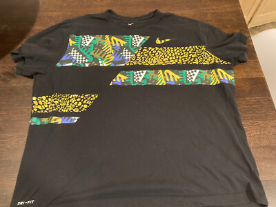 Vintage Nike Dri Fit Tribal Animal Print T Shirt XXL