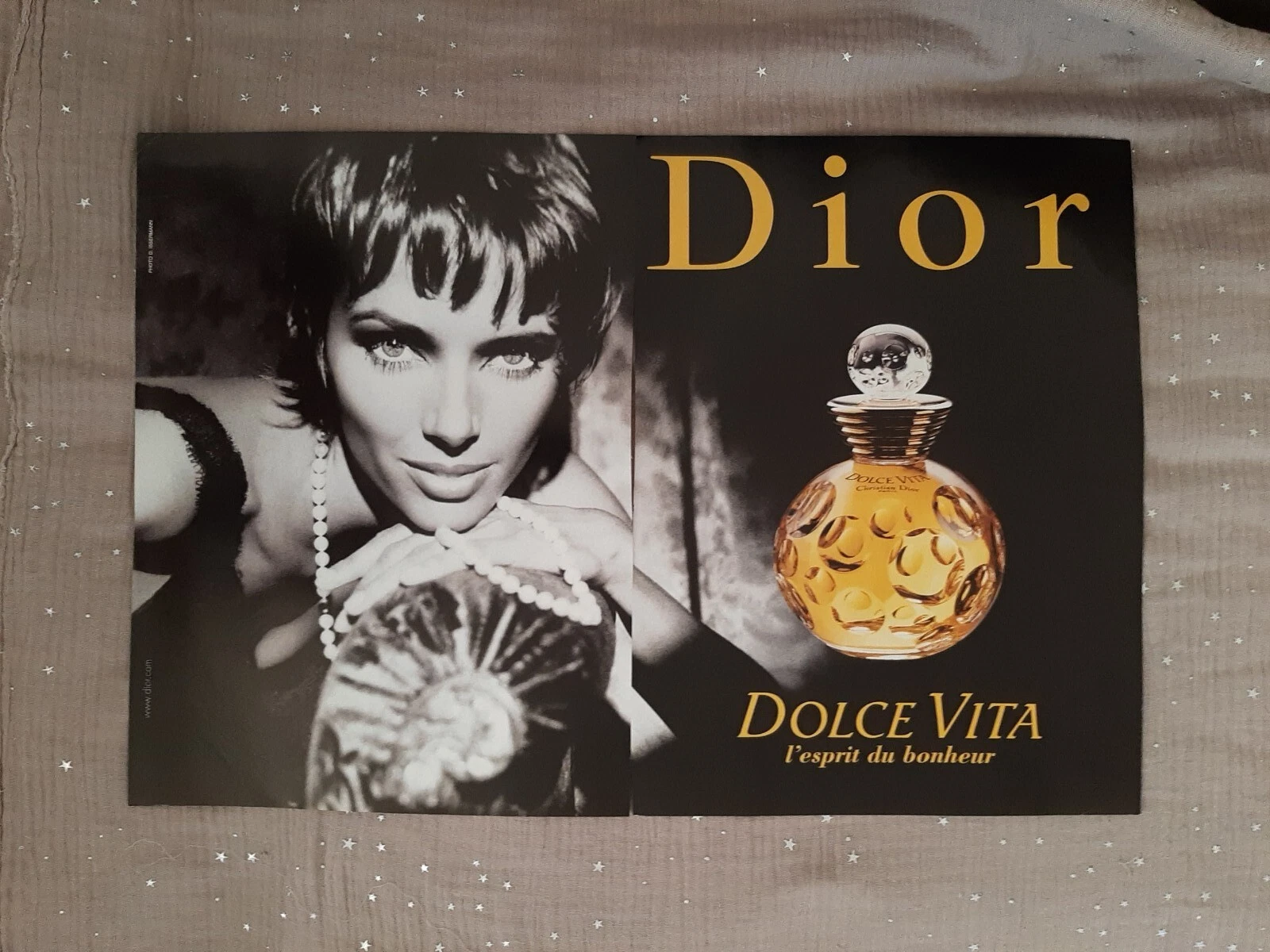 Publicité papier Parfum. Perfume Ad C. Dior Dolce Vita de 1999