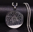 Seals of the Seven Archangels Necklace Steel Pendant Heptagram Jewelry