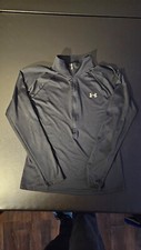 Under Armour Womens M Black 1/2 Zip Long Sleeve Pullover Thin Shirt Training