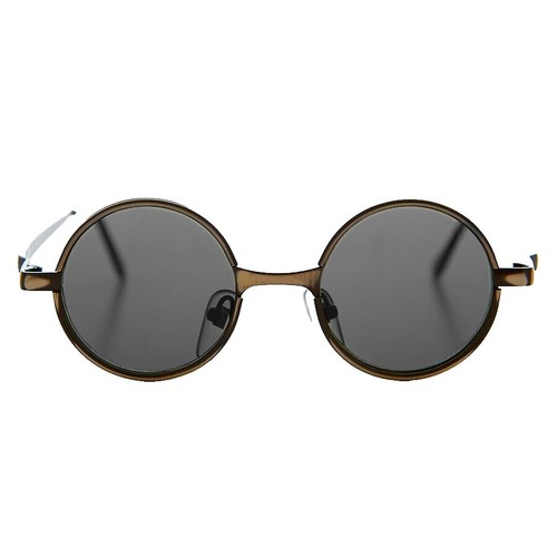 J Crew Round Wire-frame Sunglasses in Gold Umber UVA Ret $70  display picture 2