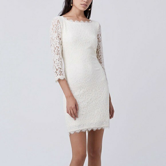 Diane Von Furstenberg DVF Zarita ivory lace sheath dress size 8 Diane Von Furstenberg DVF Zarita ivory lace sheath dress size 8