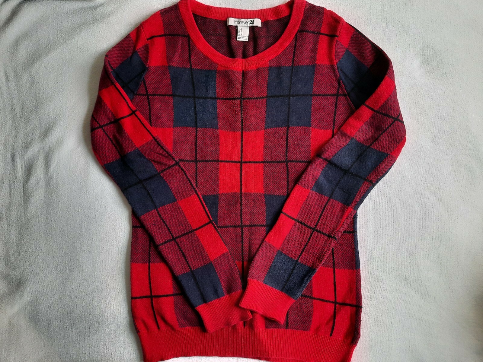 Red | Plaid | Sweater | Check 