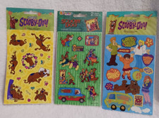 Vintage LOT of 3 Packs Sandylion SCOOBY DOO STICKERS Sealed NOS 1999 2000