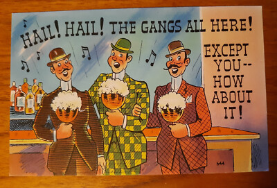 Hail Hail The Gangs All Here Except You How About It #644 postcard NEW unposted